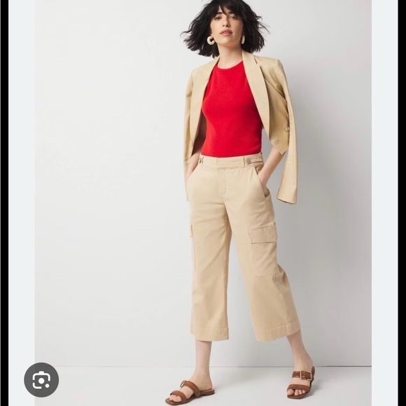 White House Black Market Pants - NWT White House Black Market High Rise Utility Crop Pants Size 10.